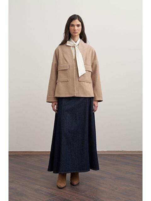 ALLDAY Vizon-Cepli Kısa Kaşe Ceket - S000501714-26429