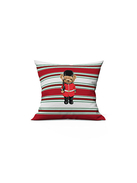 Evmila Yılbaşı Temalı Teddy Desenli 43x43 Kadife Kırlent Kılıfı - S000286676-23173