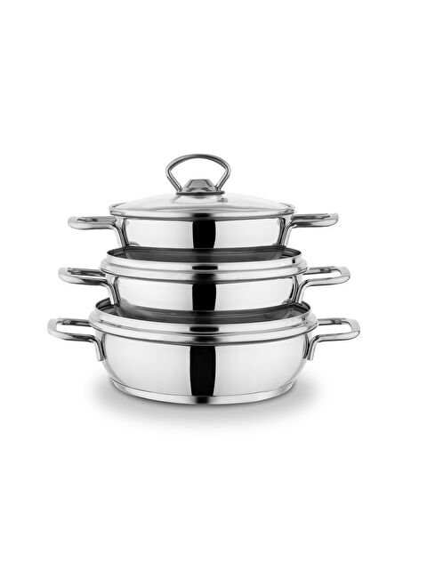 SCHAFER Cookhaus Çelik Sahan Seti-6 Parça-Gümüş - S000121689-18105