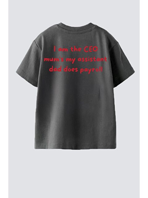 Monila Unisex Çocuk Pamuklu Sırtı Baskılı T-Shirt