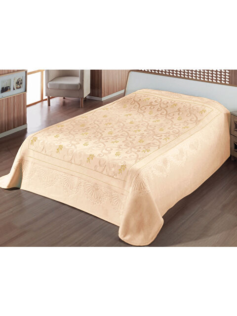 Merinos Pırıltı Embos Vizon Battaniye 220X240 Kutulu Bej-Gold BEJ-GOLD - S000470538-11