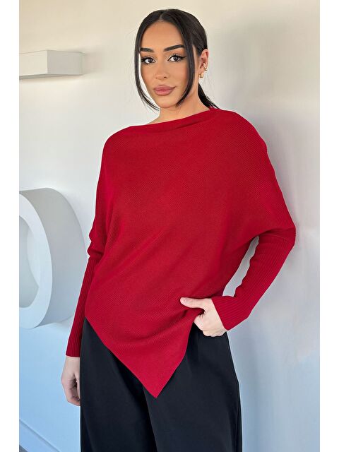 Gülseli Asimetrik Kesim Triko Kazak - S000517443-20045