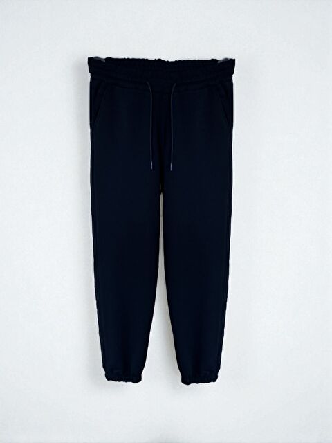 Formo Kadın Siyah Pamuklu Cepli Yüksek Kaliteli Lastikli Paça Eşofman Altı - S000416233-19351