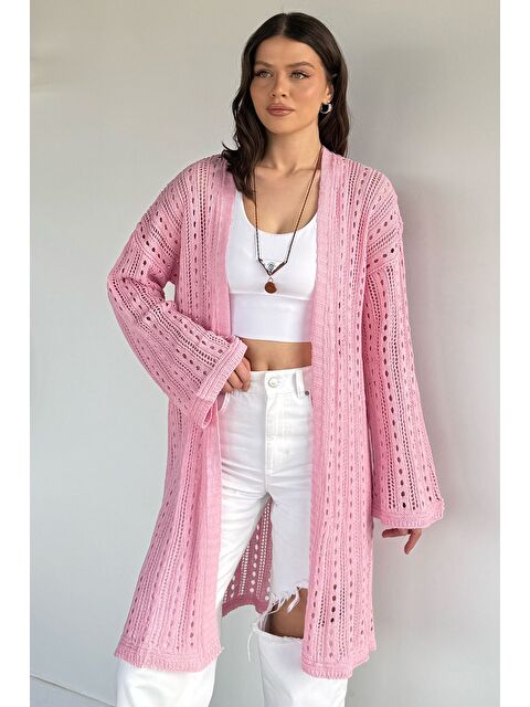 Gülseli Kadın Ajurlu Triko Hırka - S000517472-20024