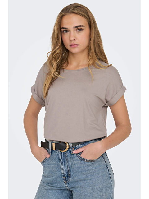 Only Regular Fit Bisiklet Yaka Onlmoster Kadın T Shirt 15106662