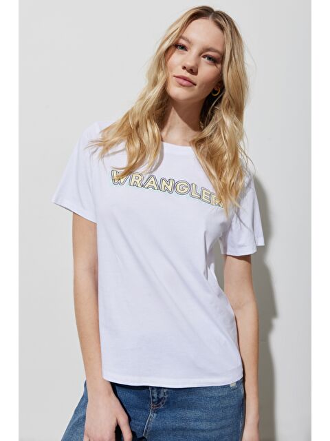 Wrangler Regular Fit Normal Kesim %100 Pamuk Bisiklet Yaka Beyaz Tişört - S000470544-20063