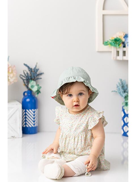 MİNİNİO Kız Bebek Çiçek Desenli Tayt Bluz Takım - Desenli - S000362816-23173