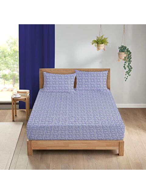 Evmila Modern Desen Baskılı Çift Kişilik 180x200 Çarşaf Takımı - S000124272-23173