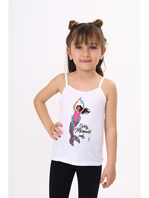 Toontoykids Kız Çocuk Deniz Kızı Baskılı Pul İşlemeli Atlet