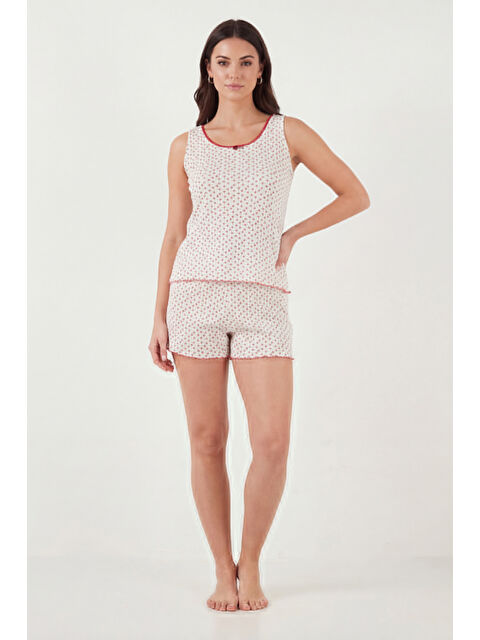 Lela Pamuklu Yumuşak Dokulu Desenli Şortlu Pijama Takımı 65770754