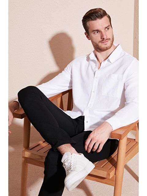 Buratti Pamuklu Regular Fit Tek Cepli %100 Pamuk Gömlek CF24S128229 - S000139036-20063