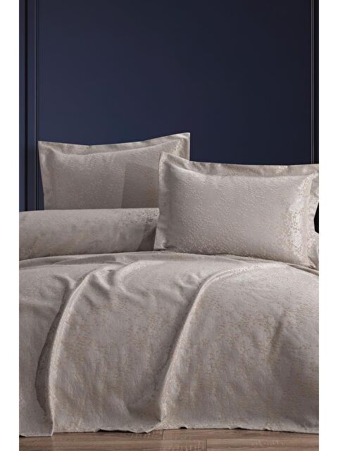 Çeyiz Diyarı Burçak 3 Parça Çift Kişilik Pike Takımı 240x260 Cappucino - S000493332-19413