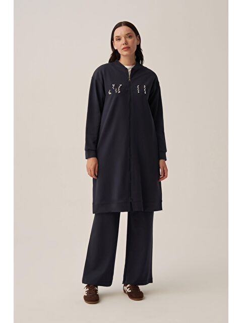 ALLDAY Lacivert-Pamuklu Nakışlı Eşofman Takımı - S000501766-21164