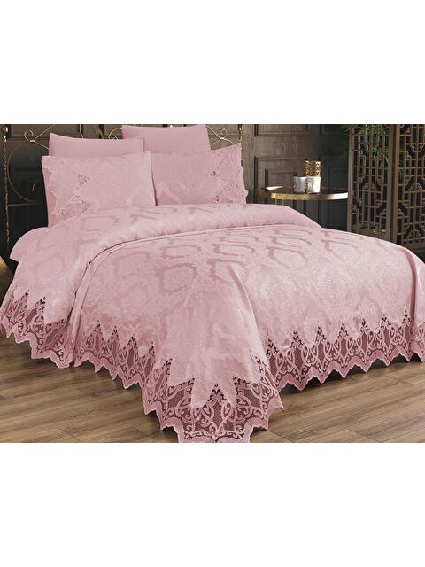 Çeyiz Diyarı Bellisimo Çift Kişilik Pike Takımı Pudra - S000493334-7152