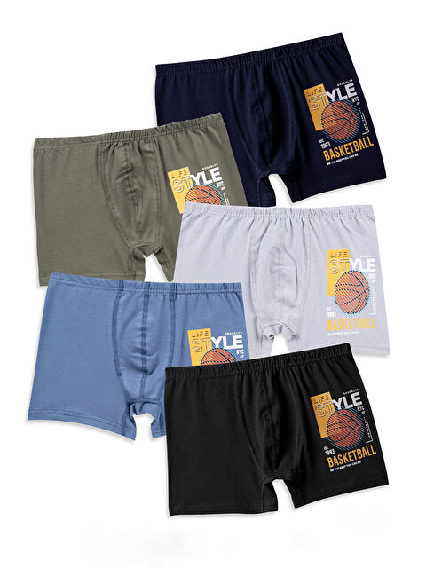 Domikids Erkek Çocuk Pamuklu Boxer 5'li Paket