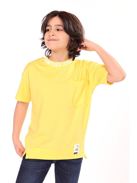 Toontoykids Erkek Çocuk Yaka Baskılı Göğsü Cepli Tişört - S000417871-20067