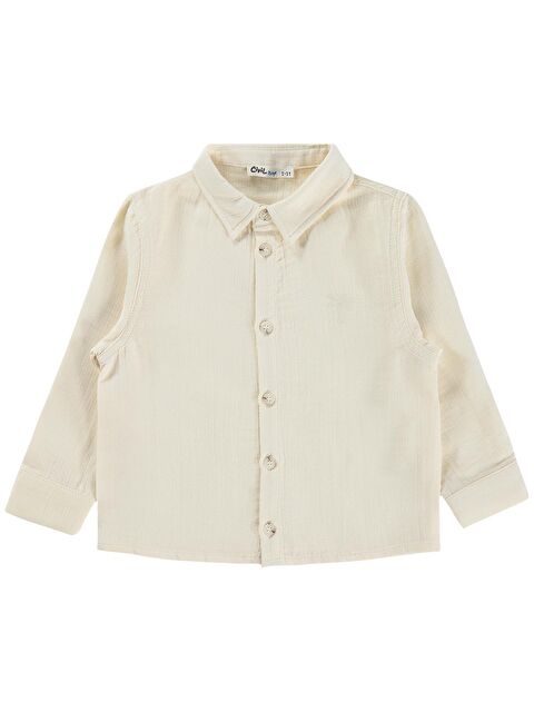 Civil Boys Erkek Çocuk Uzun Kol Basic 2-5 Yaş Gömlek - Taş Rengi 4-5 Yaş
