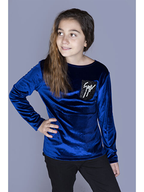 Toontoykids Kız Çocuk Göğsü İncili Tişört