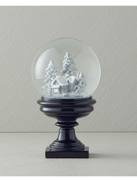 English Home Christmas House Yılbaşı Kar Küresi 9,9x17 cm Siyah - S000491015-19351