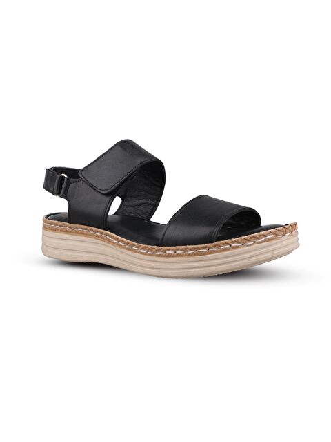 M.P Kadın Sıyah Günlük Sandalet - Siyah, Deri - S000376680-19351