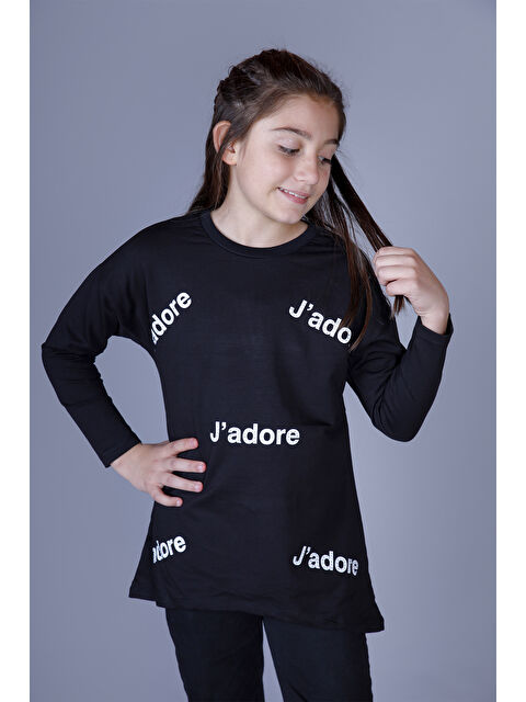 Toontoykids Kız Çocuk Jadore Baskılı Tişört