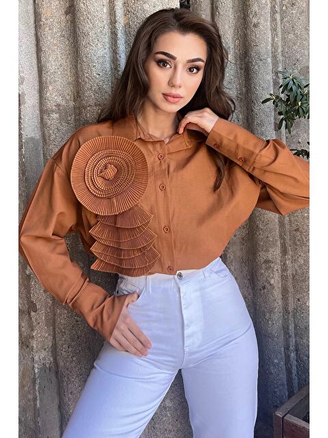 Gülseli Gül Detaylı Tarz Kadın Gömlek - S000310071-4557