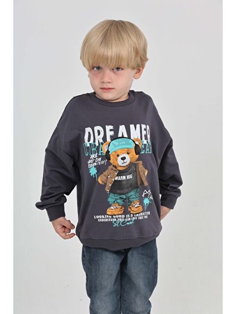 Toontoykids Erkek Çocuk Dreamer Ayı Baskılı Sweatshirt - S000435931-29666