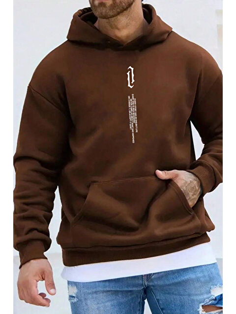 uyguntarz Aleman Rapero Baskılı Oversize Erkek Hoodie - S000268361-19413