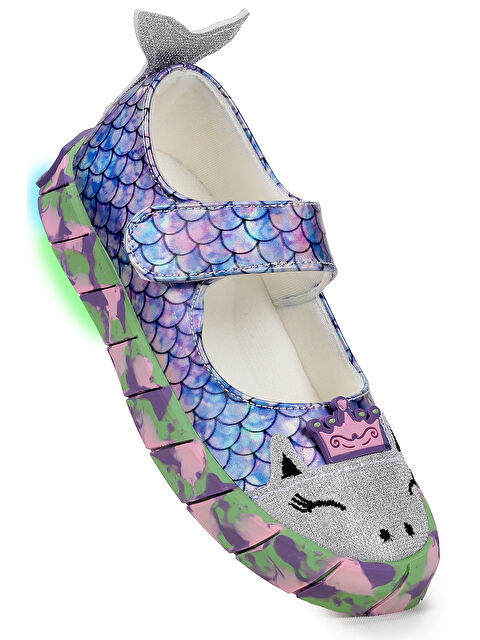 Kiko Kids Zubin Deniz Kızı Cırtlı Işıklı Kız Çocuk Babet Ayakkabı - S000494537-17878