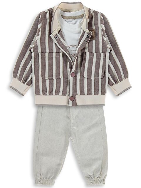 Concept Ceketli 3 Lü 6-18 Ay Takım - Kahve