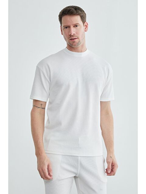 Fullamoda Fitilli Bisiklet Yaka Tişört - S000514142-20063