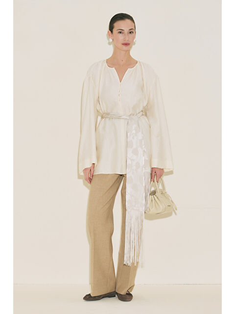 Manuka Dokulu Dökümlü Tunik İnci - S000529549-19965