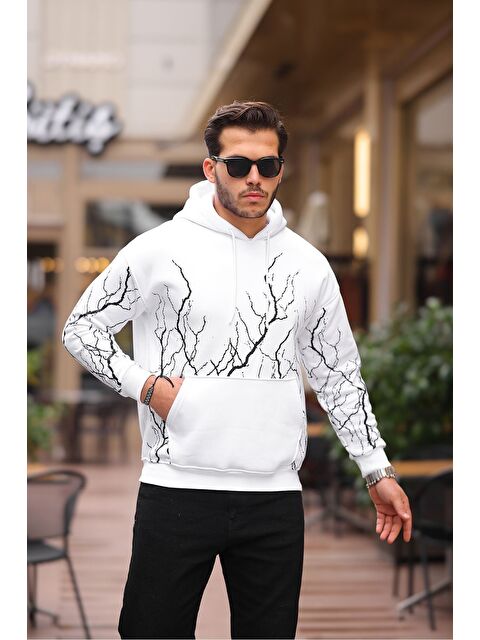 Comstar ŞİMŞEK DESENLİ Kapüşonlu SWEATSHİRT