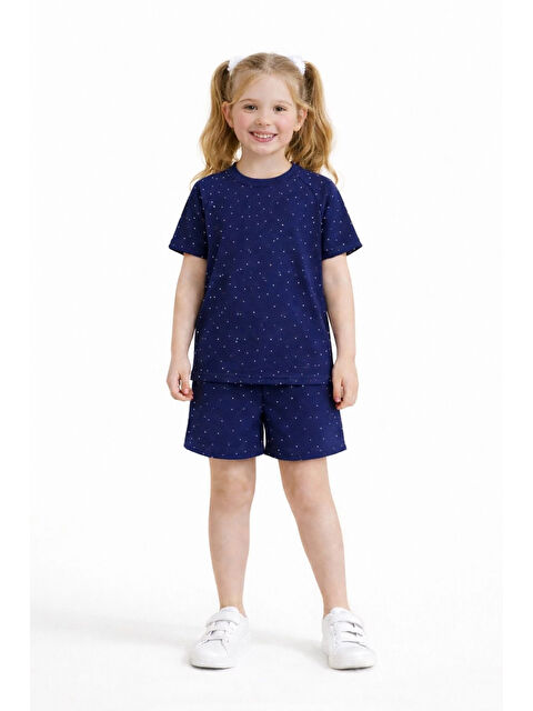 Myhanne Taşlı Şortlu Kız Çocuk Takım 30454