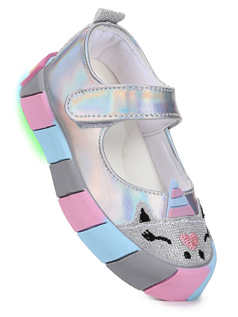 Kiko Kids Gilan Cırtlı Işıklı Kız Bebek Babet Ayakkabı - S000494541-18105
