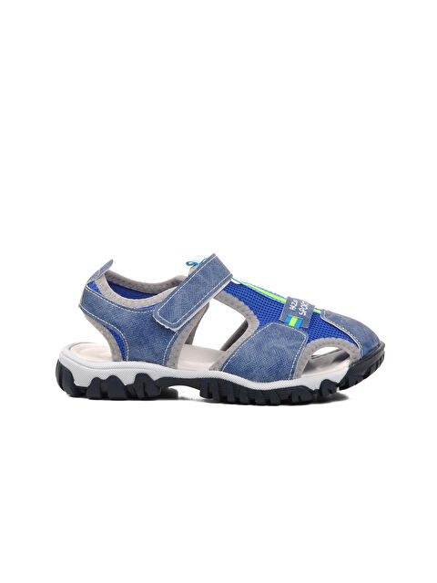 Ayakmod Mavi Ortopedik Cırtlı Erkek Çocuk Sandalet 24-418-F - S000260297-17437