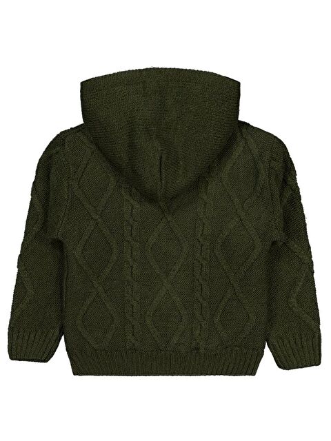 Civil Boys Saç Örgülü İçi Polarlı Kapüşonlu 2-5 Yaş Hırka - Yeşil 2-3 Yaş - S000484478-19294