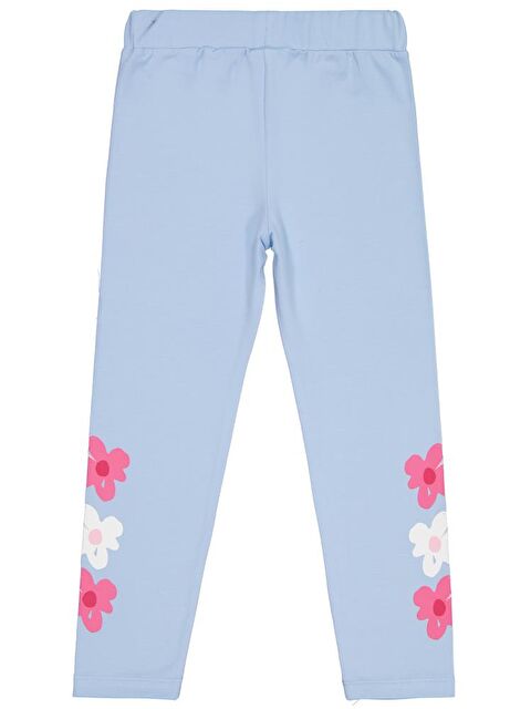 Civil Girls Çiçek Baskılı 6-9 Yaş Tayt - Mavi 6-7 Yaş - S000485088-17234