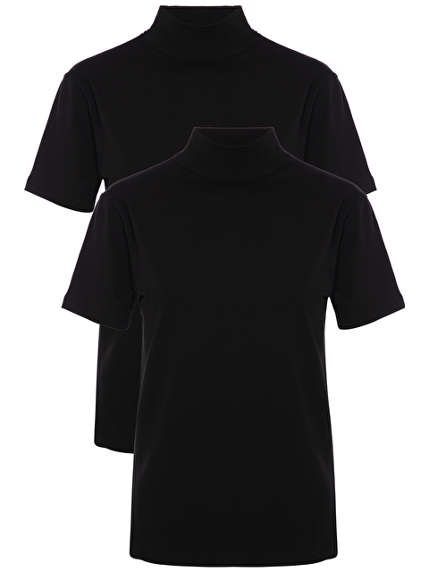 Tolin Kadın 2 li Kısa Kollu Pamuklu Elastanlı Balıkçı Yaka 3257 - S000407649-19351