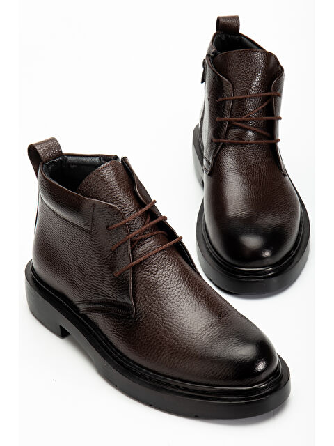 Daxtors D414 Hakiki Deri Soğuk Geçirmez Kışlık Erkek Bot - S000504839-19291