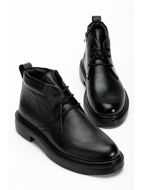 Daxtors D414 Hakiki Deri Soğuk Geçirmez Kışlık Erkek Bot - S000504839-19351