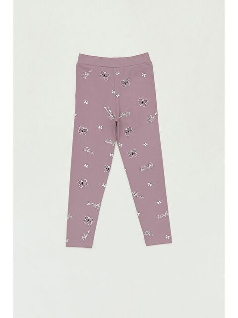 Fullamoda Kelebek Baskılı Beli Lastikli Kız Çocuk Tayt - S000327380-20028