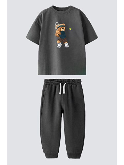 Monila Erkek Çocuk Pamuklu Ayıcık Baskılı T-Shirt Ve Eşofman 2'Li Takım - S000518013-29666