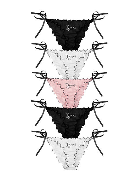 Dominant Kadın Yandan Bağlamalı Külot 5'li Paket - S000407654-27204