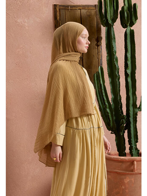 Fresh Scarfs Modal Krinkıl Şal Sütlü Kahve - S000420277-4280