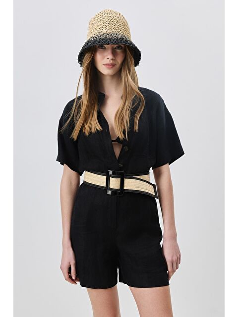 C&City El Örgüsü Hasır Şapka Y8210 Bej - S000388350-19928