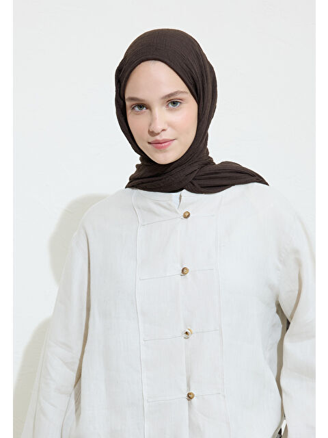 Fresh Scarfs Modal Krinkıl Şal Kahve Çekirdeği - S000420277-19413