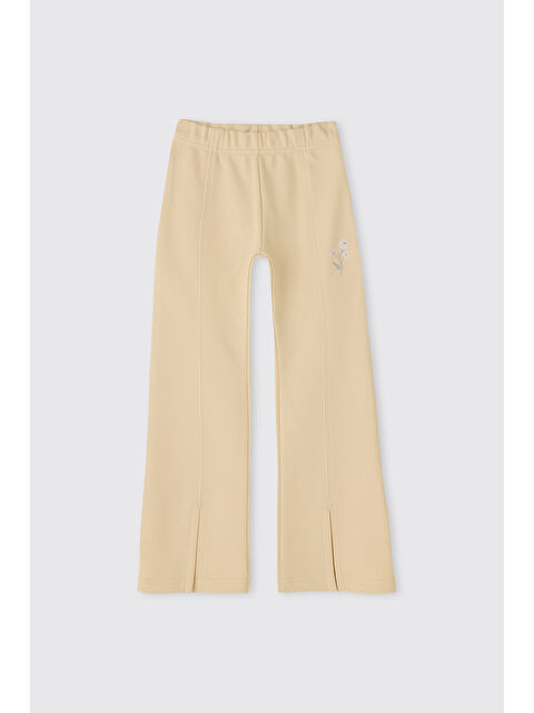 Panço Kız Çocuk Baskı Detaylı Bej Eşofman Altı - S000531703-19928