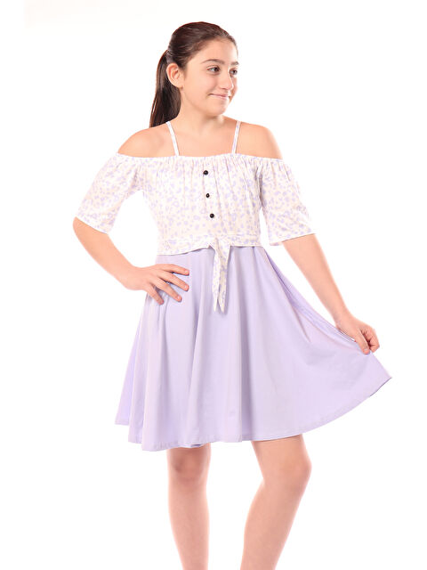 Toontoykids Kız Çocuk Leopar Desenli Askılı Elbise - S000261349-17234