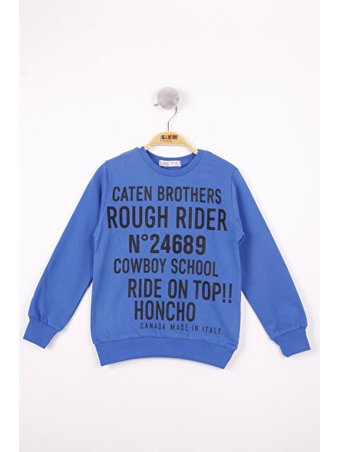 Toontoykids Erkek Çocuk Yazı Baskılı Sweatshirt